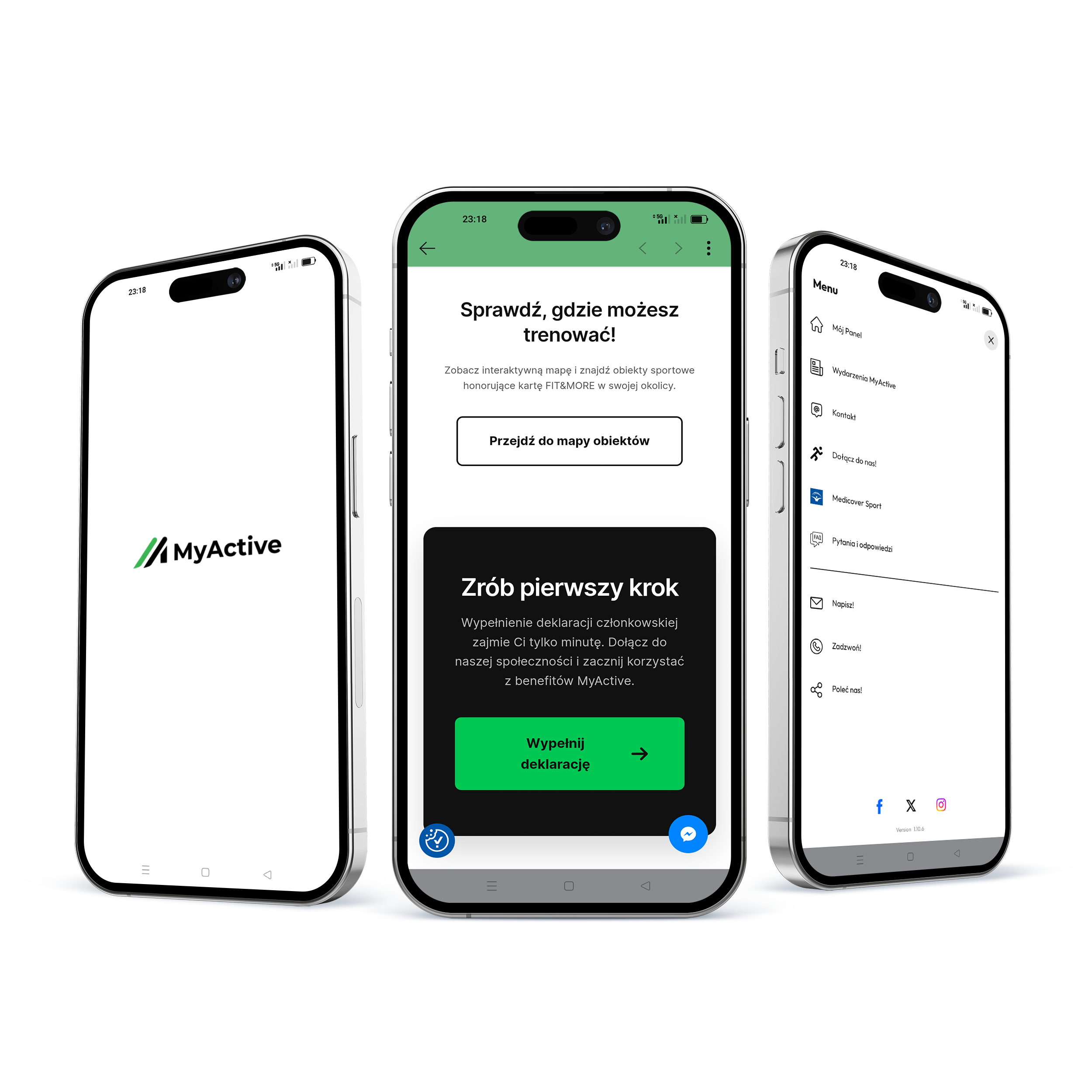 Aplikacja MyActive na telefonie